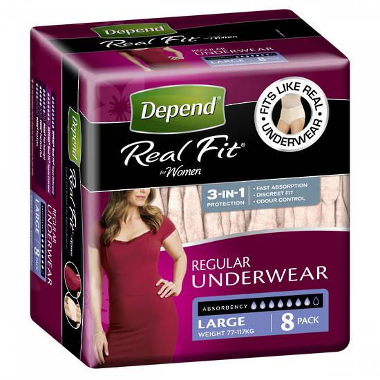 Depend Real-fit Underwear Women Large 8 image 1